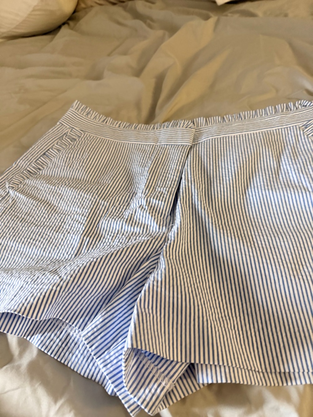 J. Crew Blue and White Striped Shorts